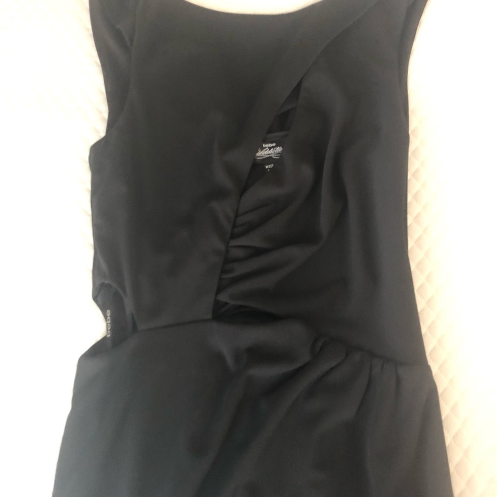 Elegant BEBE Addiction Black Sleeveless Dress